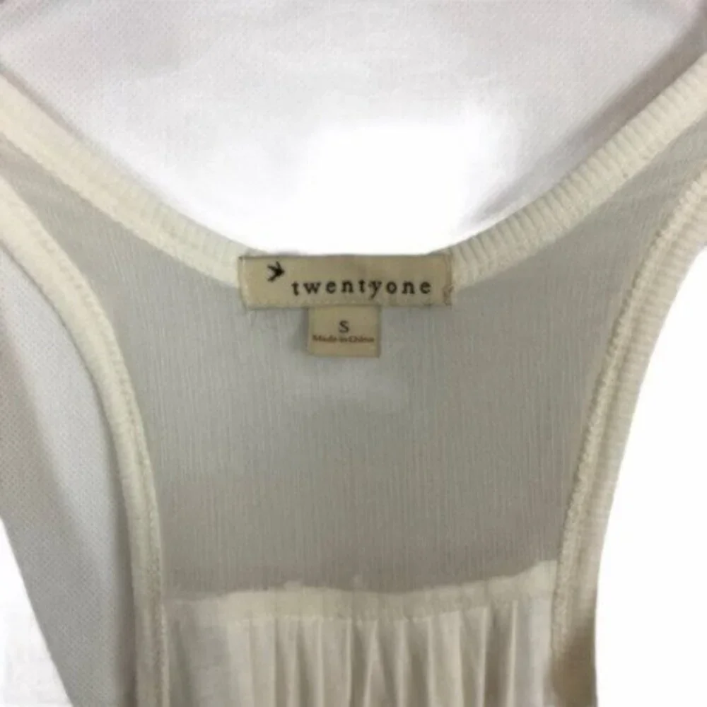 Twenty-One | Women's White Scoop Neck Sleeveless Tank Blouse Size Small